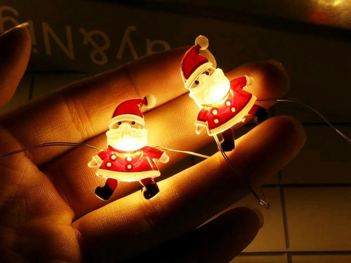 Alambre 20 Led 2m Navidad Micro Hilo Guirnalda Figuras Pilas Dorado