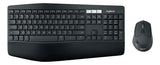 Kit de teclado y mouse inalámbrico Logitech MK850 Español Latinoamérica de color negro