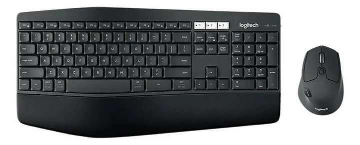 Kit de teclado y mouse inalámbrico Logitech MK850 Español Latinoamérica de color negro