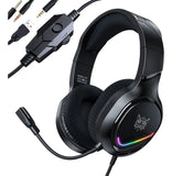Auriculares profesionales para jugadores Onikuma X31 Rgb negros