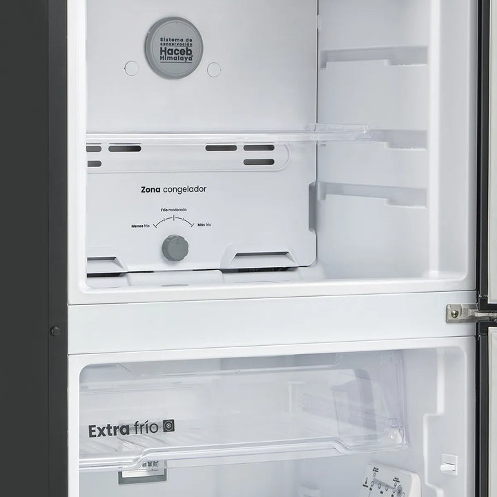 Nevera con freezer inverter Haceb NEV LIS 243 SE DA ME NC INV NEV LIS 243 SE DA ME NC INV color negro con capacidad de 243L