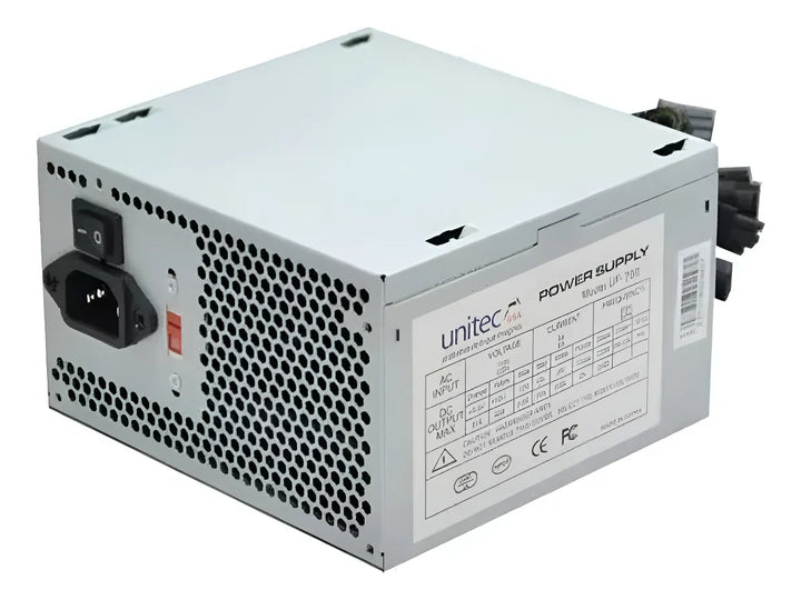 Fuente De Poder Unitec Atx 750w Ventilador De 8cm Gris