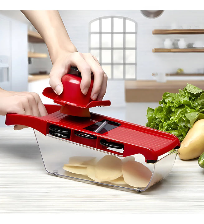 Rallador de mandolina, queso, patatas, verduras, verduras, 6 en 1