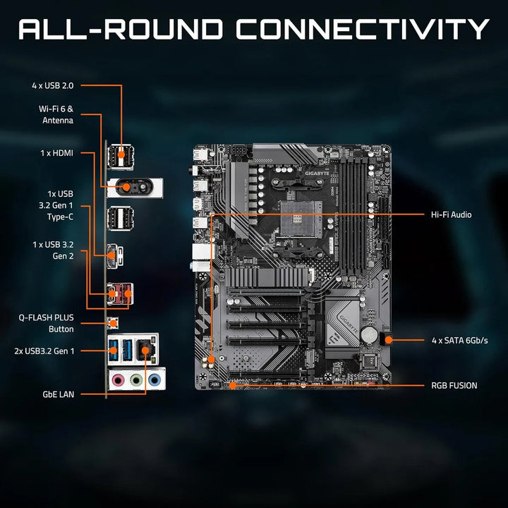 Board Gigabyte B550 Eagle Wifi6 Am4 Ddr4 Color Negro