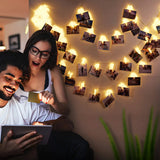 Guirnalda de luces LED para fotos, 20 clips de fotos en color de The A Lights