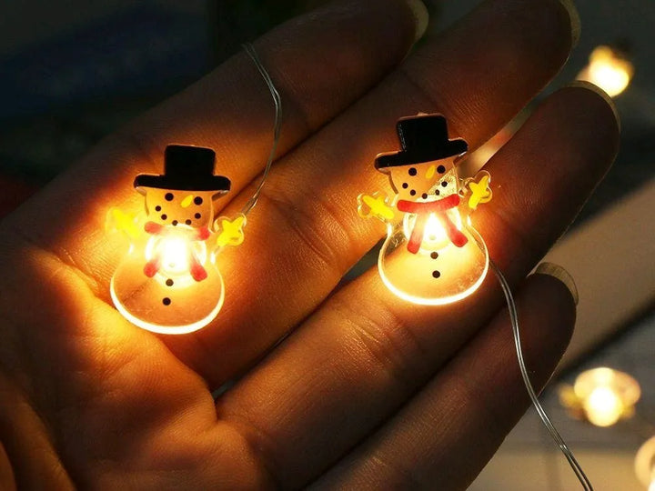 Alambre 20 Led 2m Navidad Micro Hilo Guirnalda Figuras Pilas Dorado
