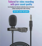 Micrófono De Solapa Para Pc Y Amplificador Entrada 3.5 Mm Ts Color Negro