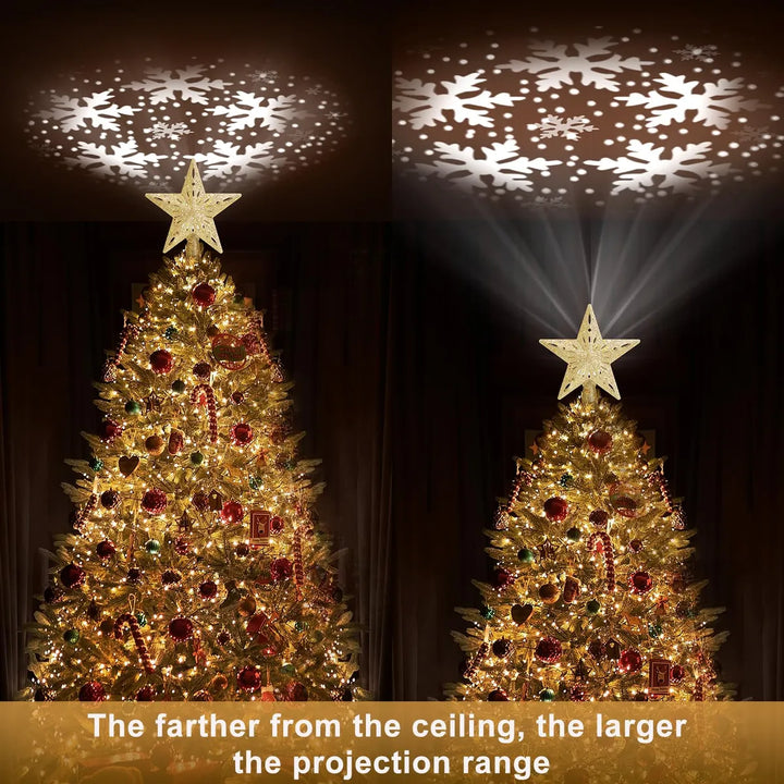 Estrella Navideña Iluminada Con Proyector 3d Led 6 Patrones