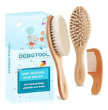 Set De Cepillo Y Peine De Madera Para Bebés - Suave Y Efecti