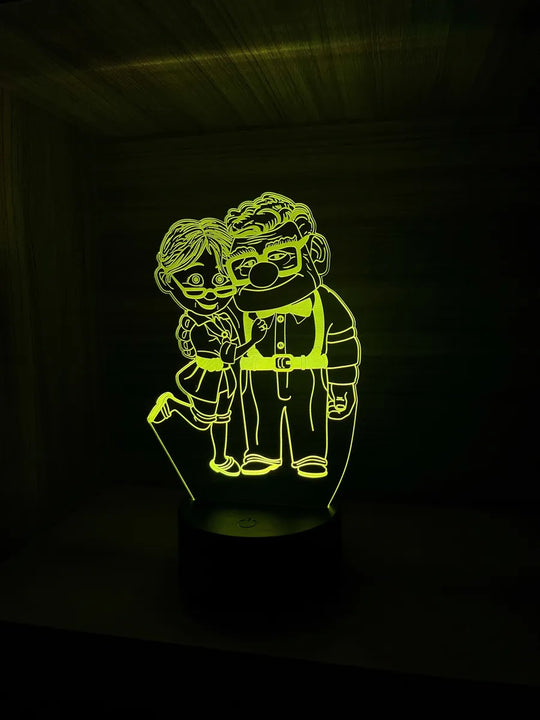 Lámpara De Noche Led Up Carl Y Ellie Decoración Regalo Negro