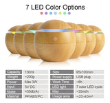 Humidificador Ultrasónico Qatar Shop 3237 Madera Clara Con Difusor Aromático