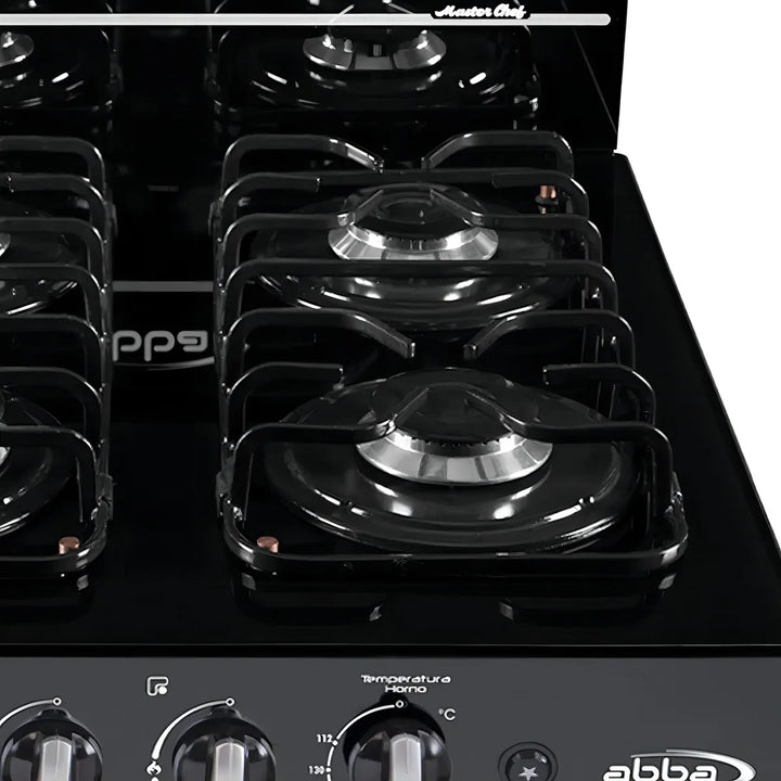 Estufa De Piso Con Horno Abba 4 Pts Gn Ag101-5n Negro