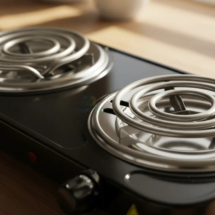 Fogon Eléctrico 2 Puestos Estufa 5 Niveles De Temperatura