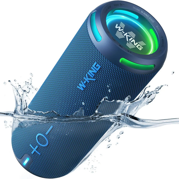 W-king Altavoces Bluetooth Portátiles Fuertes, Ipx7 Color Azul Petróleo