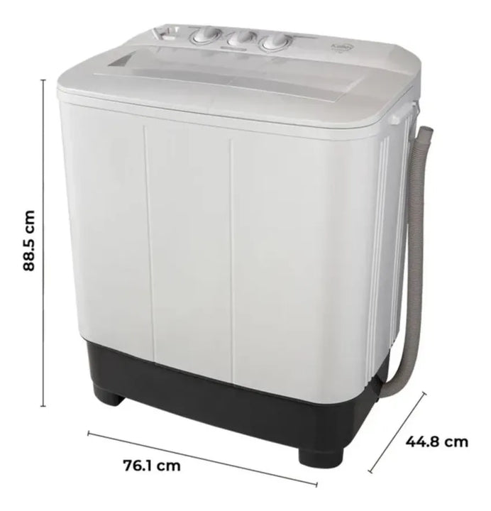 Lavadora Kalley Semiautomática 7 Kilogramos K-lavsa7b Blanco