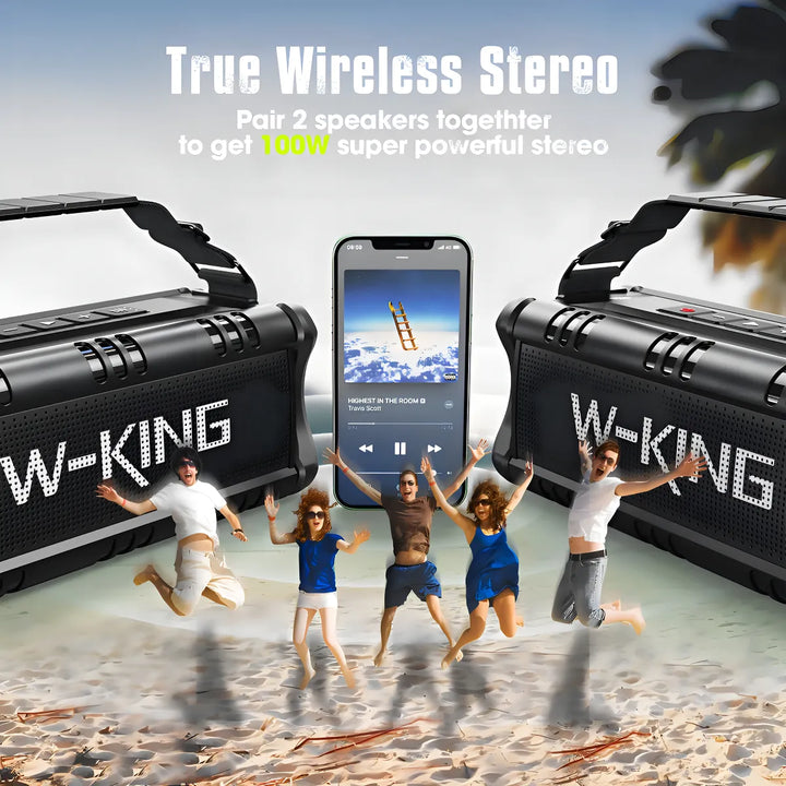W-king Bocina Bluetooth, 50w Ipx6 Bocinas A Prueba De Agu