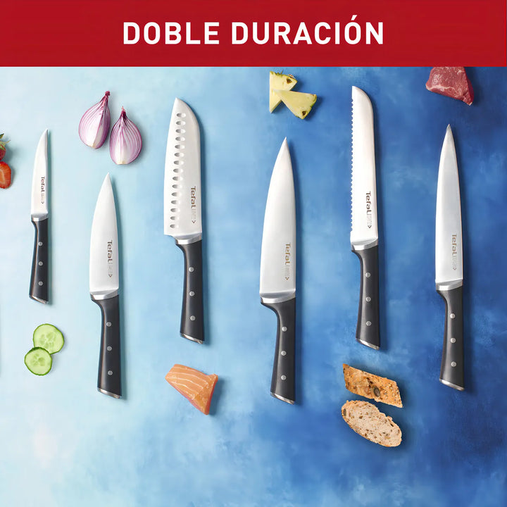 Cuchillo para pan Tefal Ice Force 20cm color negro