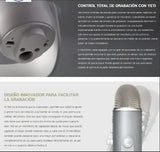 Micrófono Blue Yeti Condensador Omnidireccional color silverS