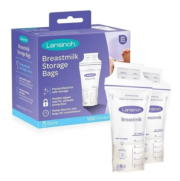 Bolsas Almacenamiento Leche Materna 100 Unidades Lansinoh