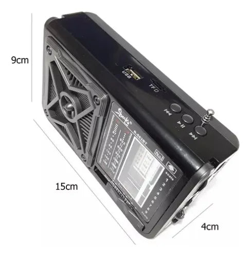 Radio Parlante Recargable Am/fm Bluetooth Panel Solar Fx-063