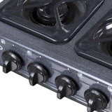 Estufa De Mesa A Gas Natural Sueco 4 Puestos Negro