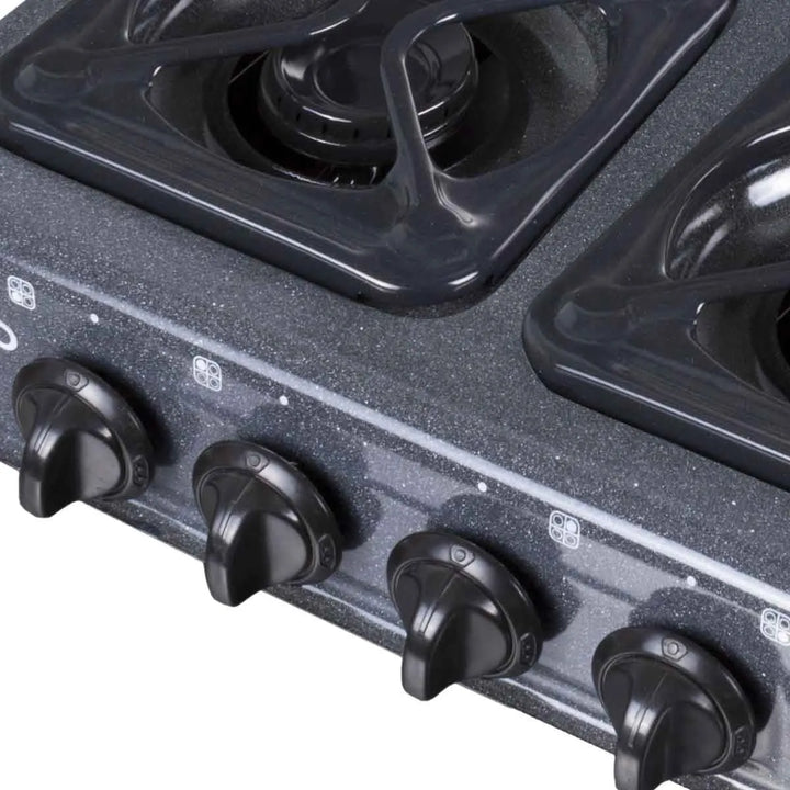 Estufa De Mesa A Gas Natural Sueco 4 Puestos Negro