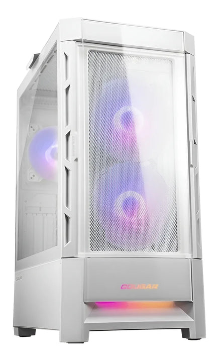 Armario Cougar Duoface Rgb de vidrio templado blanco para jugadores. Medio