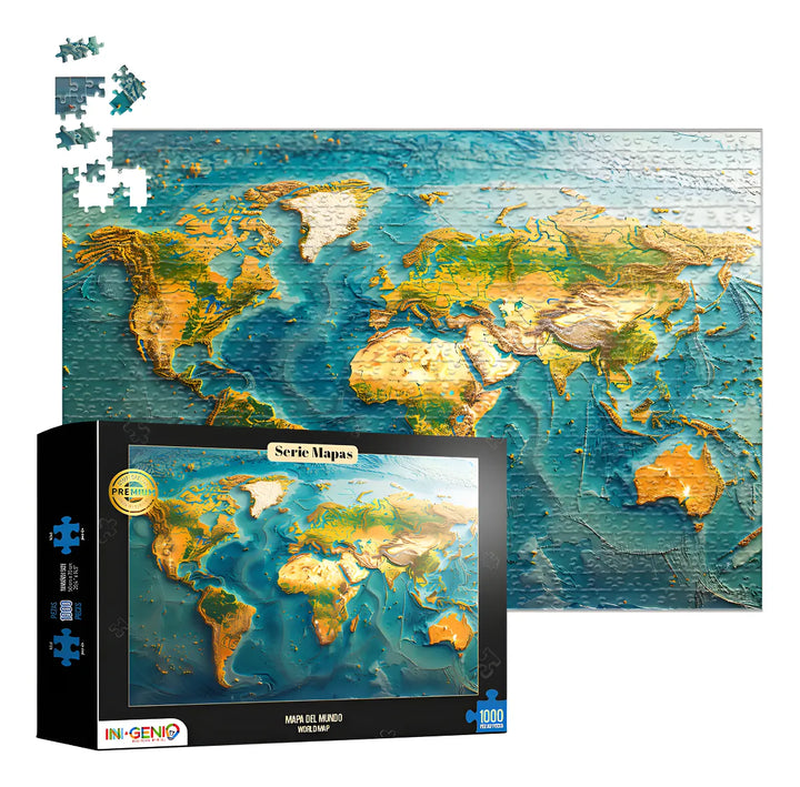 Rompecabezas 1000 Piezas Mapa Del Mundo (ing204)