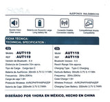 Fone de ouvido in-ear sem fio 1Hora In-Ear AUT119 AUT119 fucsia