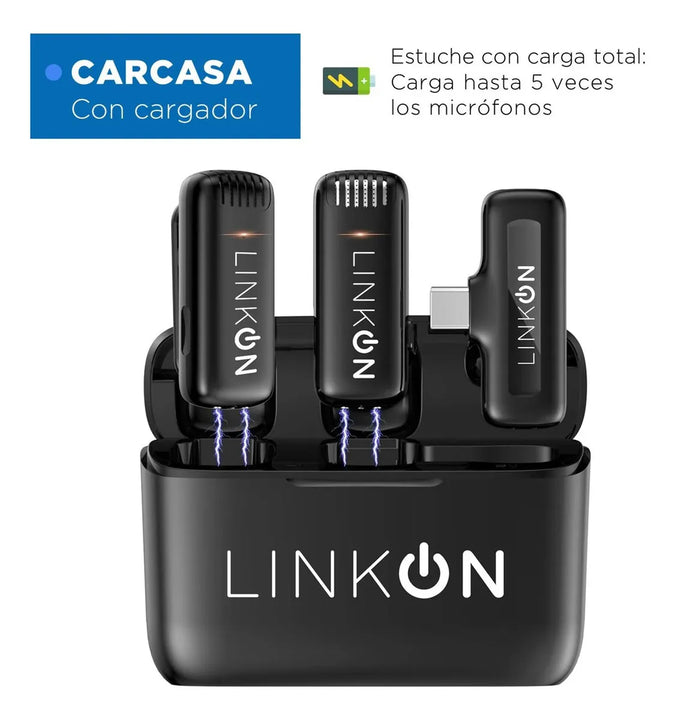 Microfono Inalambrico Lavalier Solapa Linkon + Estuche Carga