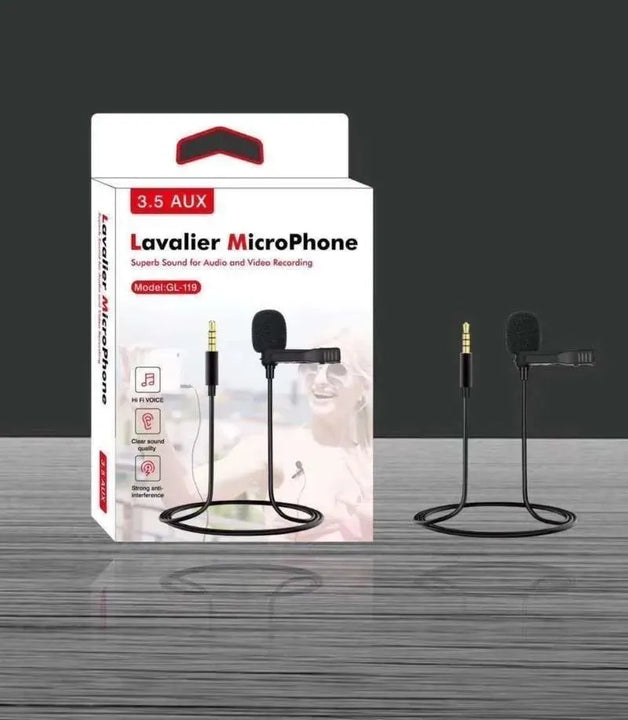 Microfono Corbata Jack 3.5 Clip Grabar Audios Videos Celular