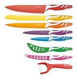 El Set 6 Cuchillos Acero Colores Variados