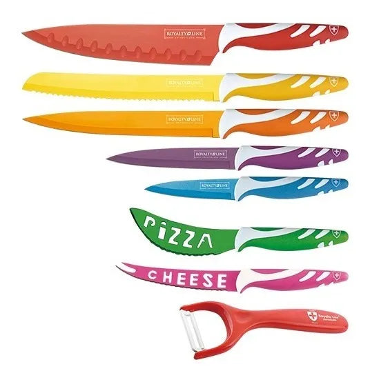 El Set 6 Cuchillos Acero Colores Variados