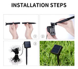 Guirnalda 50 Luces Exterior Usb Con Panel Solar + Control Color de las luces Cálida