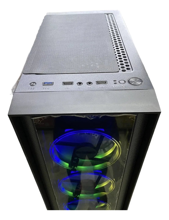 Chasis Gamer Unitec Vidrio Templado Compatible Atx-mini Negro