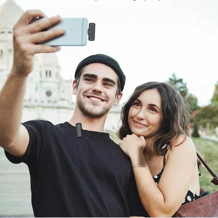 Microfono Lavalier Inalambrico Lightning Con Estuche Carga