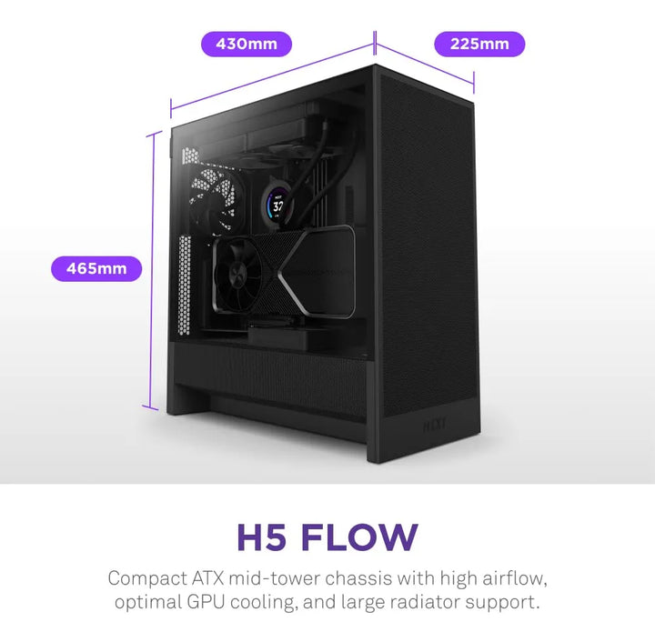 Carcasa Atx Media Torre Para Juegos Alto Flujo De Aire