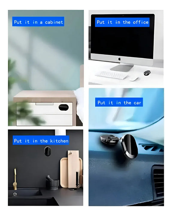 Soporte Magnético Imantado Para Celular De Auto 360° Color Gris Oscuro