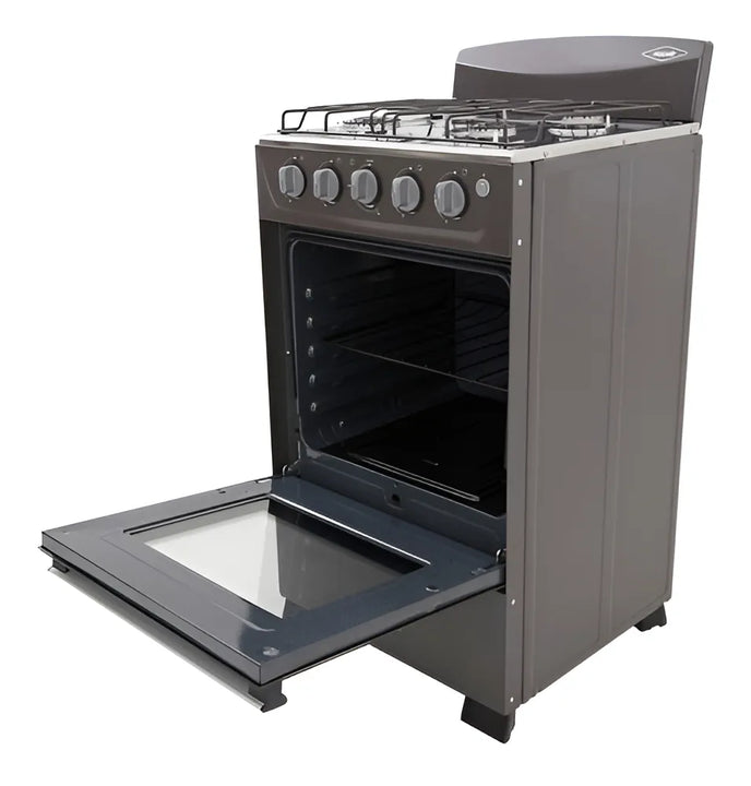 Estufa Romero Mixta Haceb 50 Cms Gas Propano Plata Negro Gas Envasado
