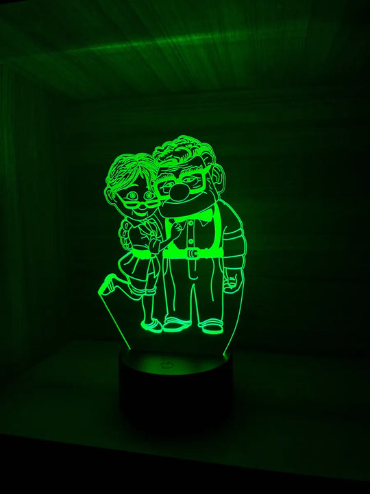 Lámpara De Noche Led Up Carl Y Ellie Decoración Regalo Negro