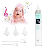 Aspirador Nasal Electrico Recargable Musical Para Bebe Blanco
