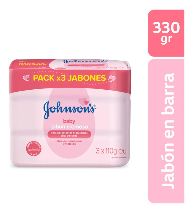 Jabon Johnsons Baby Cremoso 110g X 3und