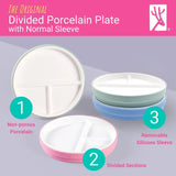 Platos Divididos De Porcelana Para Niños 17 Cm Antideslizant