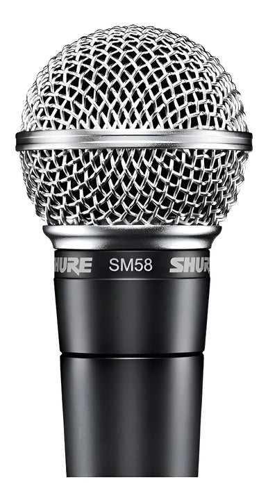 Micrófono Shure SM SM58-LC Dinámico Cardioide color gris oscuro y plateado