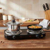 Fogon Eléctrico 2 Puestos Estufa 5 Niveles De Temperatura