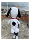 Perro Snoopy Peluche Gigante 80cm Blanco Y Negro