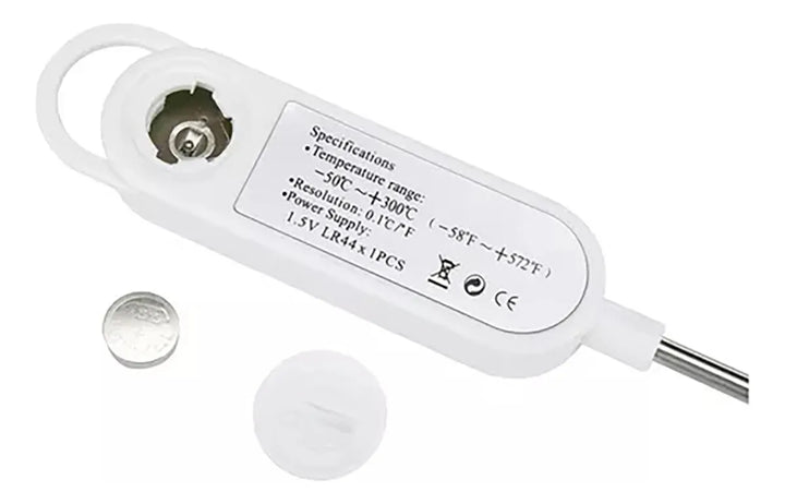 Termometro Digital Alimentos Comida Sonda Carnes Temperatura Color Blanco