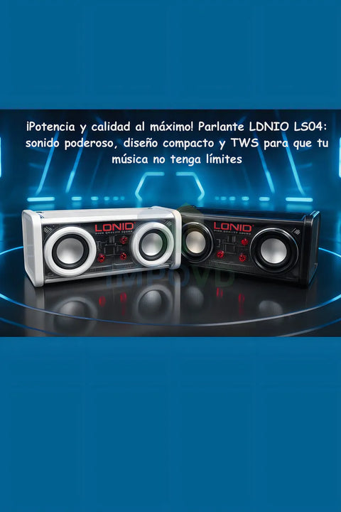 Bocina Portátil Ligero Bluetooth Tws Altavoz Inalámbrico Recargable Parlante Ldnio Luces Led Rgb Sonido Estéreo Graves Potentes Reproductor Música Negro Compacto Duradero