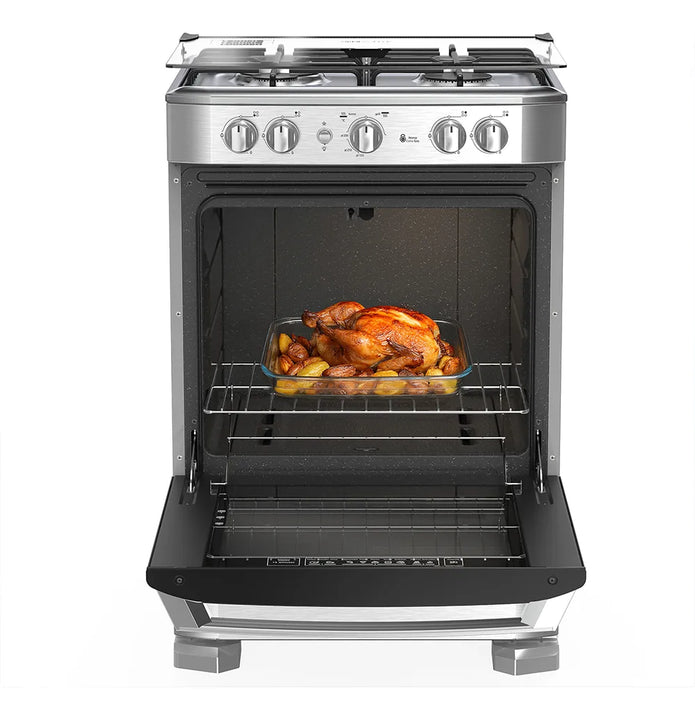 Estufa De Piso A Gas 60 Cm Inox Mabe Emc6050nfx1