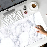 Haocoo - Tapete De Escritorio Para Oficina, 35.4 X 15.7 Pul. Color Blanco (white Marble)